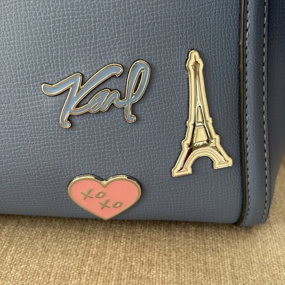 Karl Lagerfeld Paris blue Satchel crossbody - Picture 3 of 6